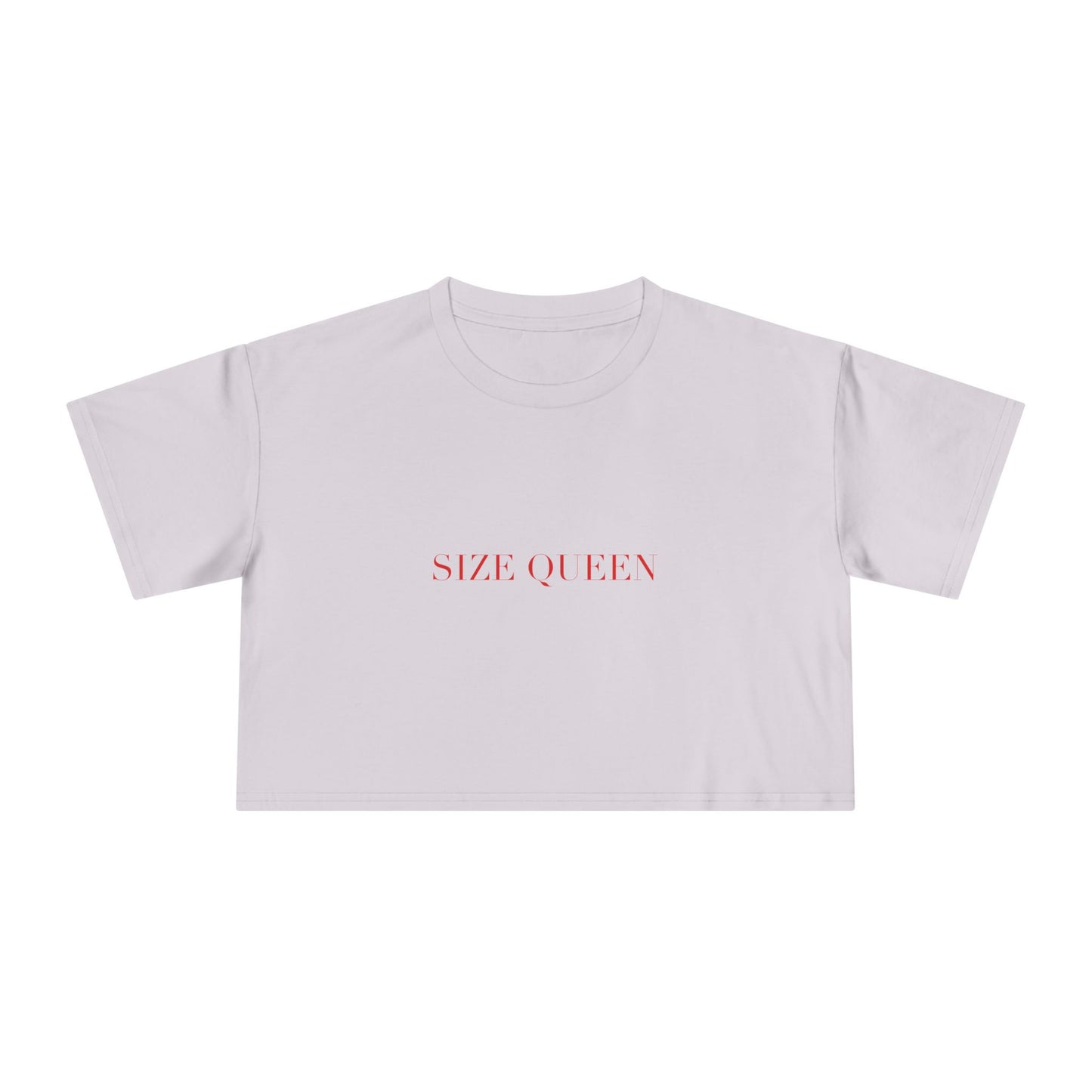 SIZE QUEEN — Cursive | Crop Tee