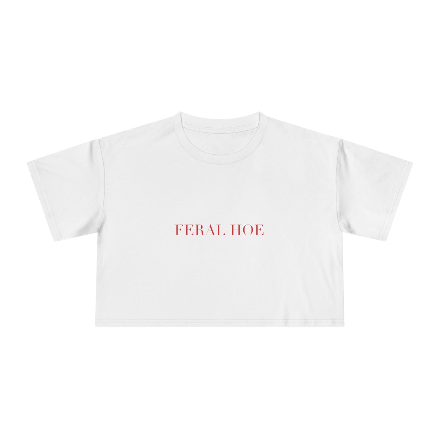 FERAL HOE — Cursive | Crop Tee