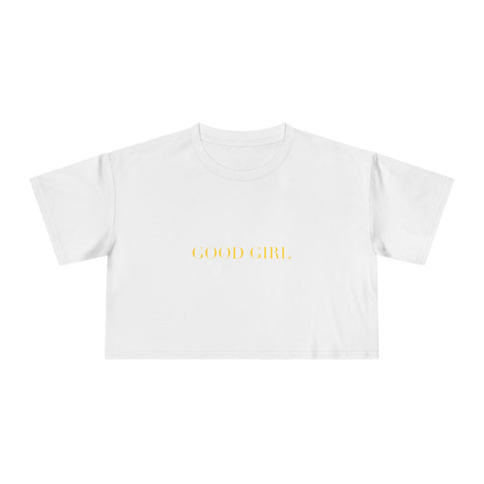 GOOD GIRL — Cursive | Crop Tee