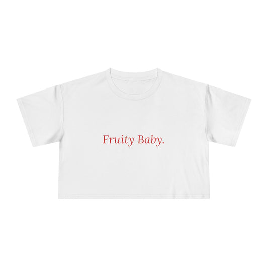 Fruity Baby — Cursive | Women's Crop Tee