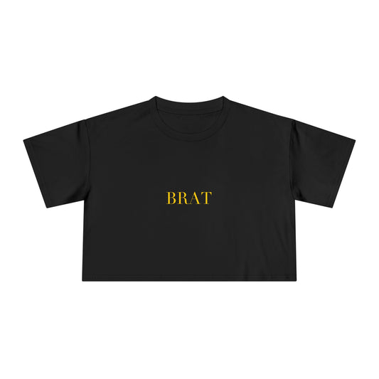 BRAT — Cursive | Crop Tee