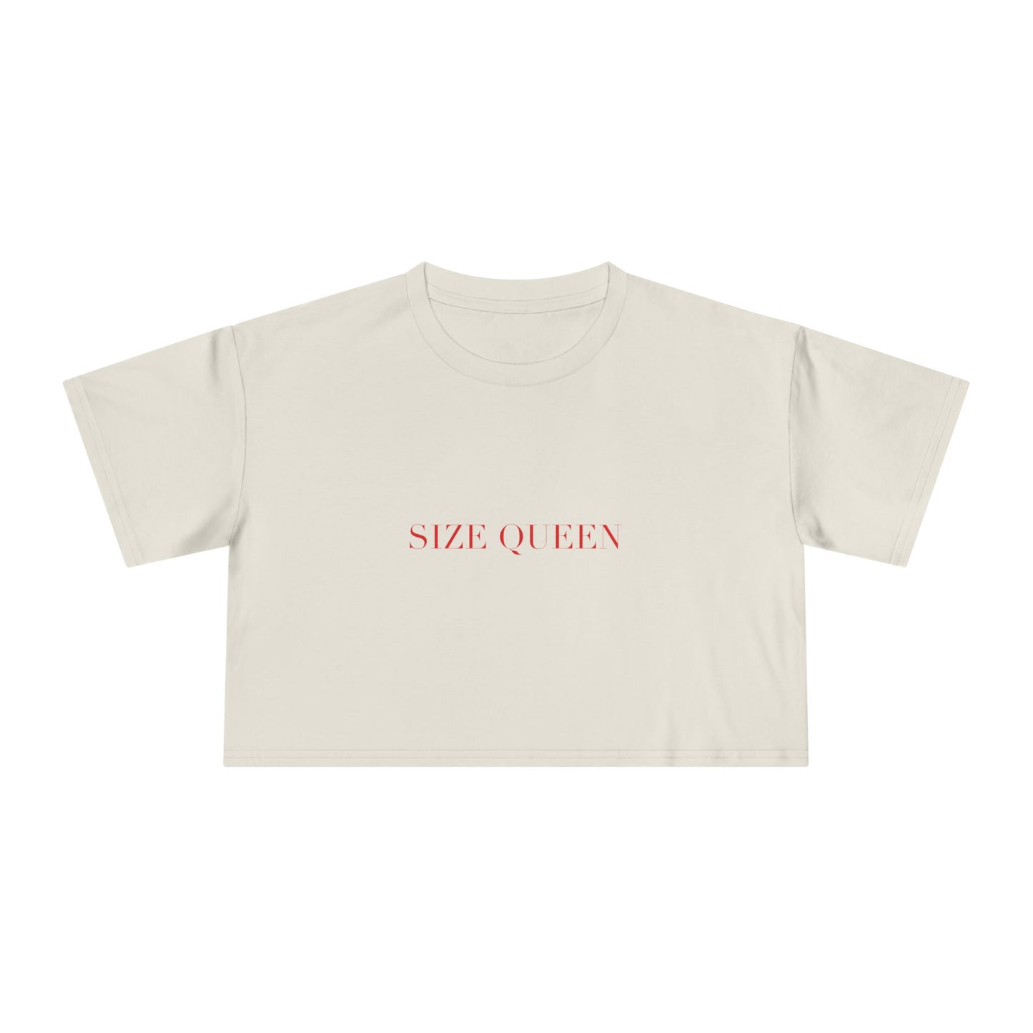 SIZE QUEEN — Cursive | Crop Tee