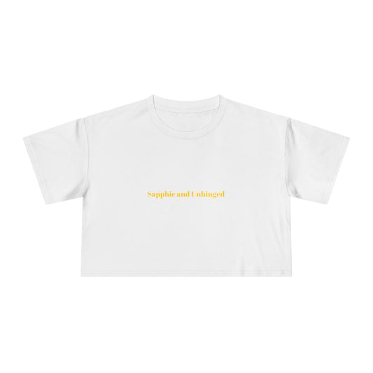 Sapphic and Unhinged — Bold | Crop Tee