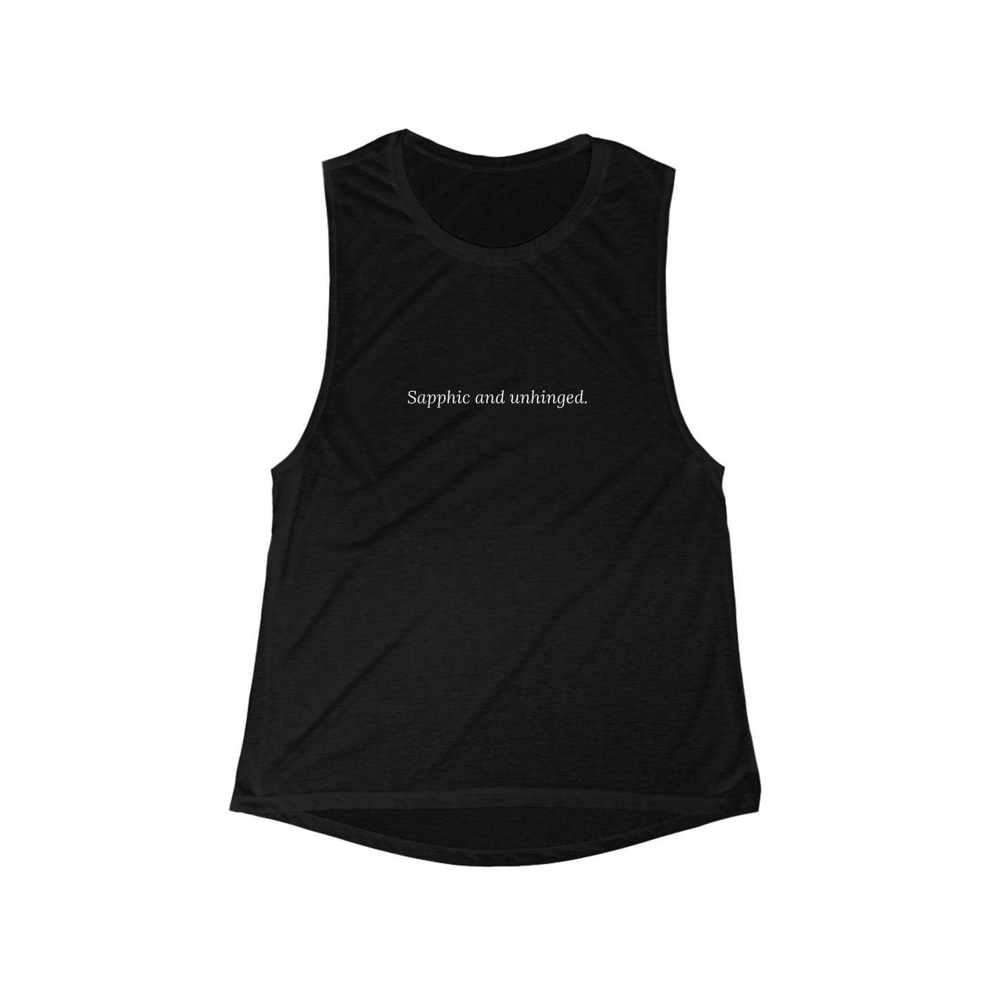 Sapphic and Unhinged — Cursive | Tank Top