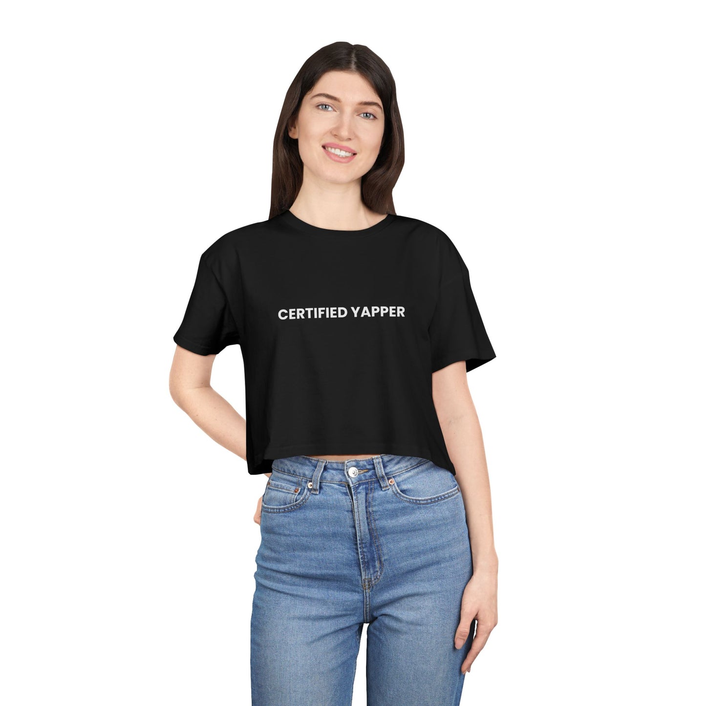 Certified Yapper — Bold | Women's Crop Tee