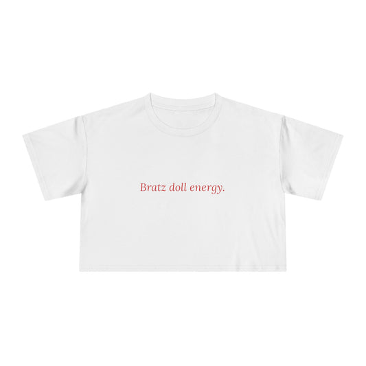 Bratz Doll Energy — Cursive | Women's Crop Tee