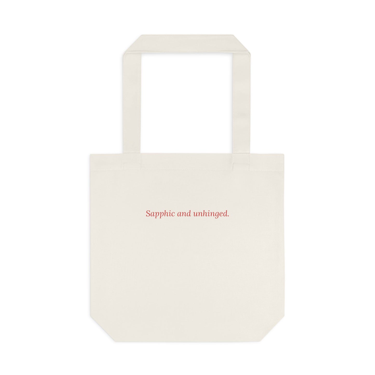 Sapphic and Unhinged — Cursive | Tote Bag
