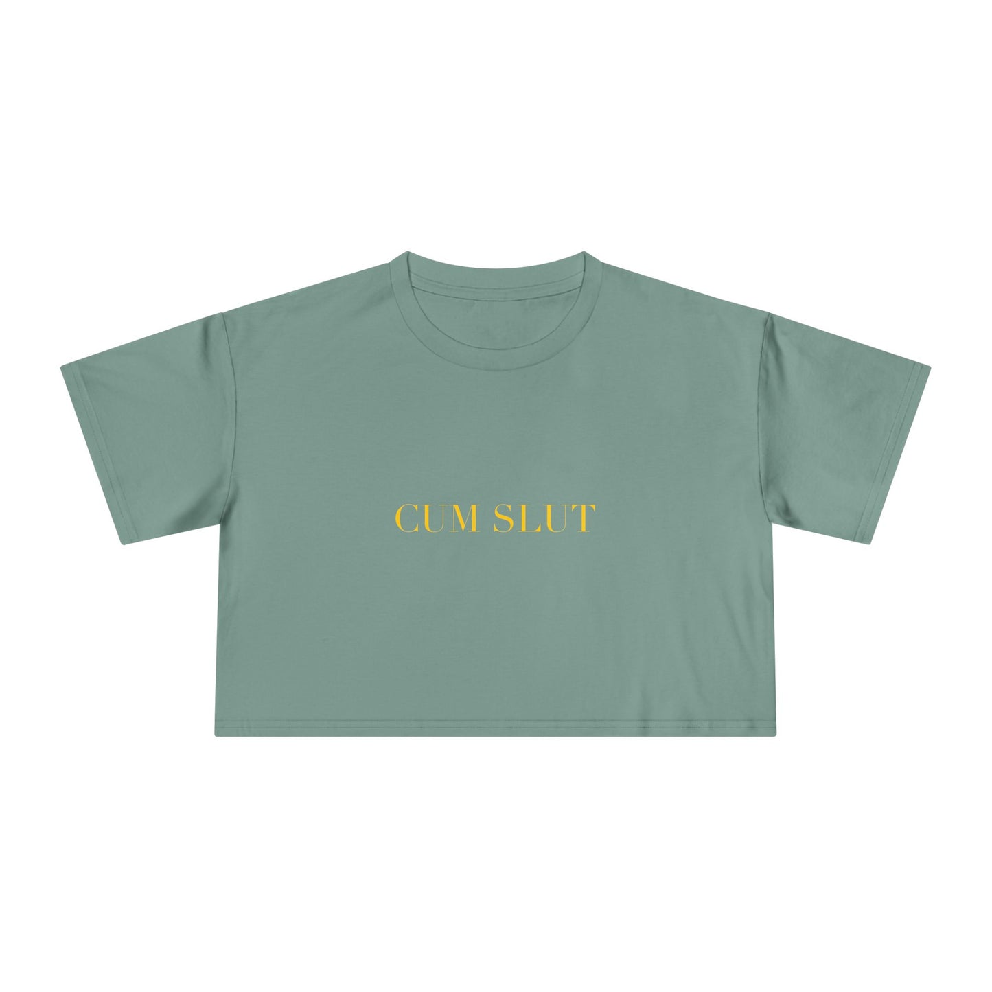 CUM SLUT — Cursive | Crop Tee