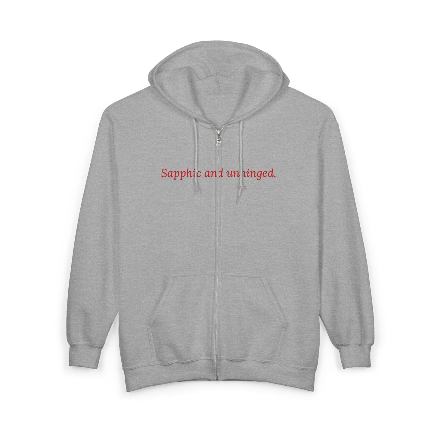 Sapphic and Unhinged — Cursive | Hoodie