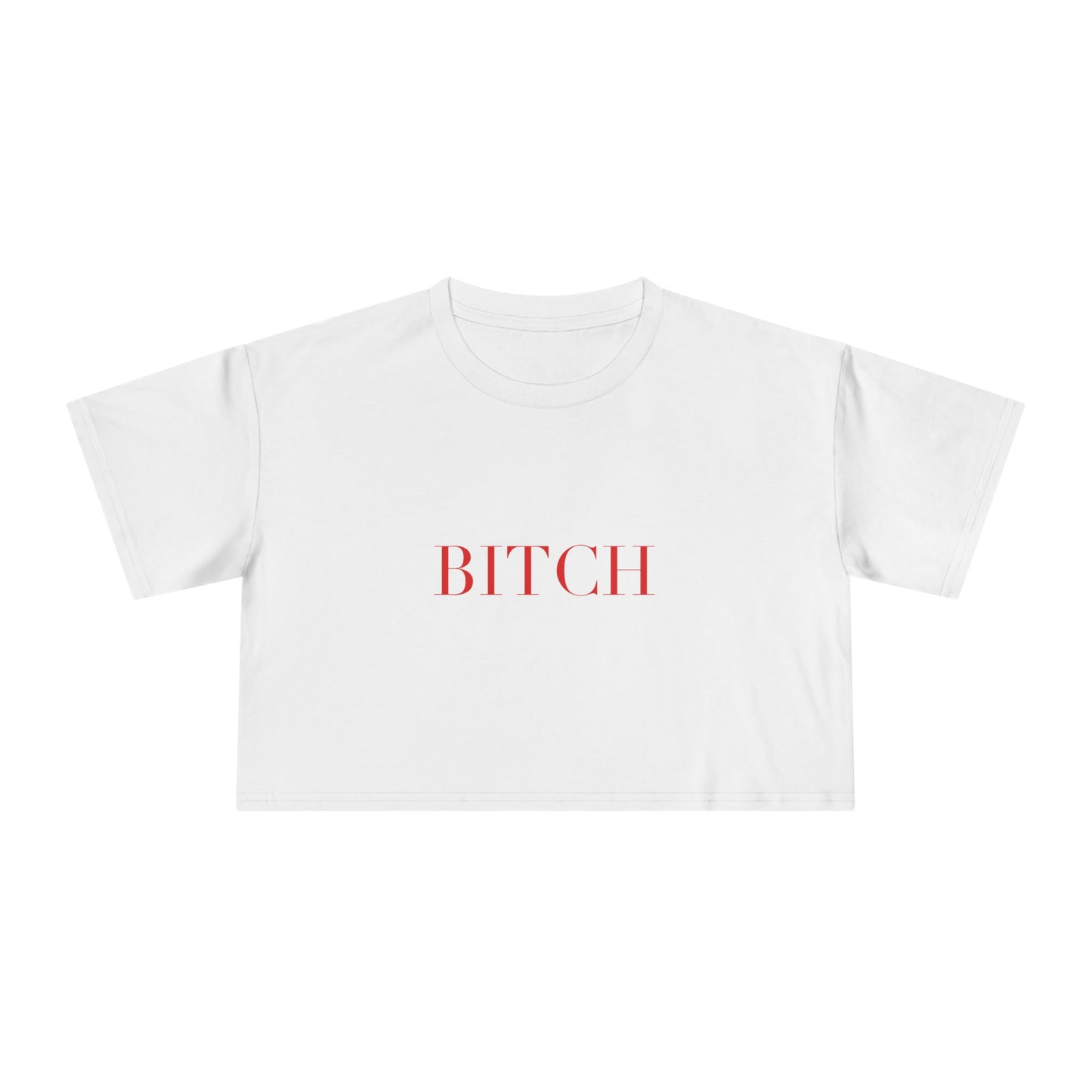 BITCH — Cursive | Crop Tee