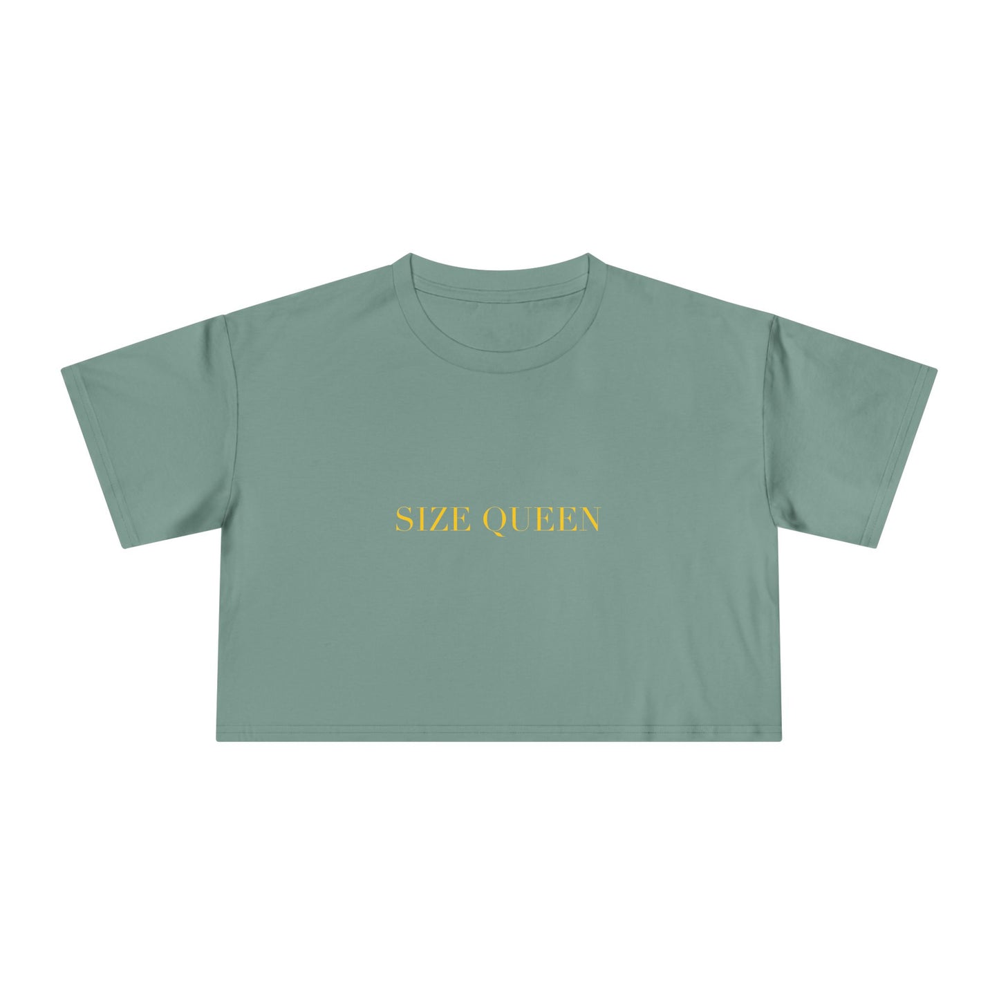 SIZE QUEEN — Cursive | Crop Tee