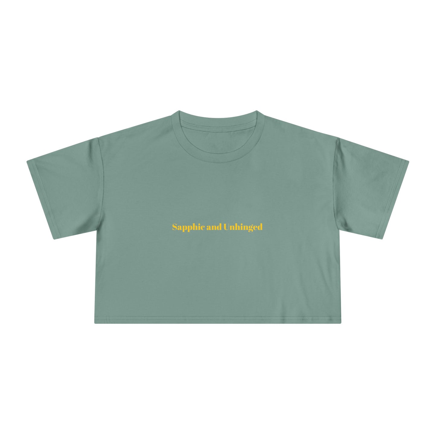 Sapphic and Unhinged — Bold | Crop Tee