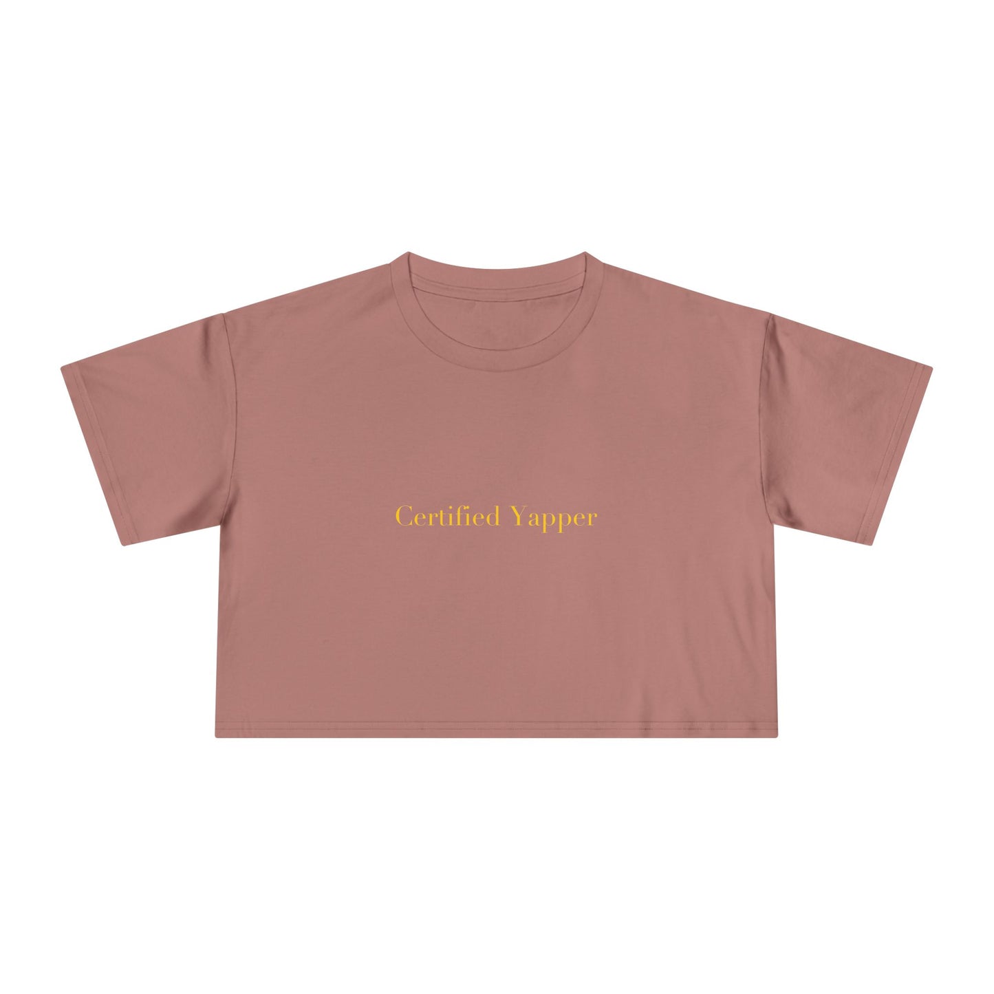 Certified Yapper — Cursive | Crop Tee