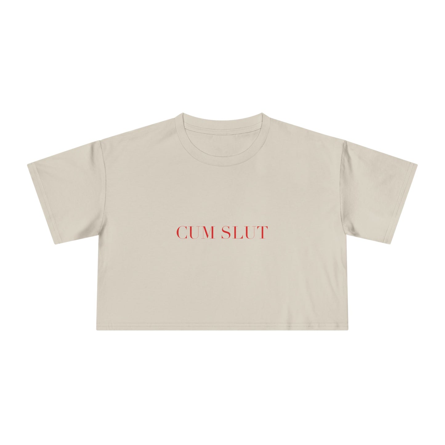 CUM SLUT — Cursive | Crop Tee