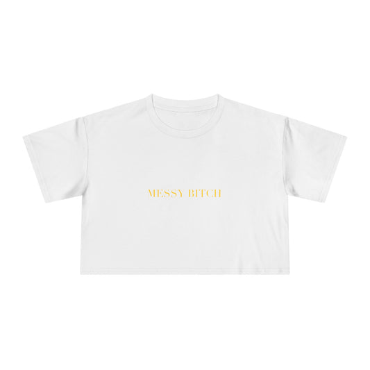 MESSY BITCH — Cursive | Crop Tee