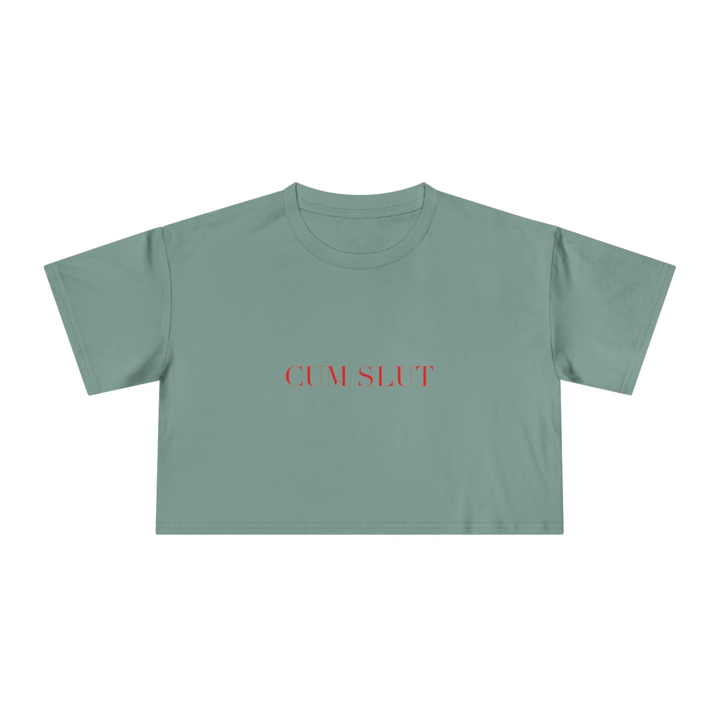 CUM SLUT — Cursive | Crop Tee