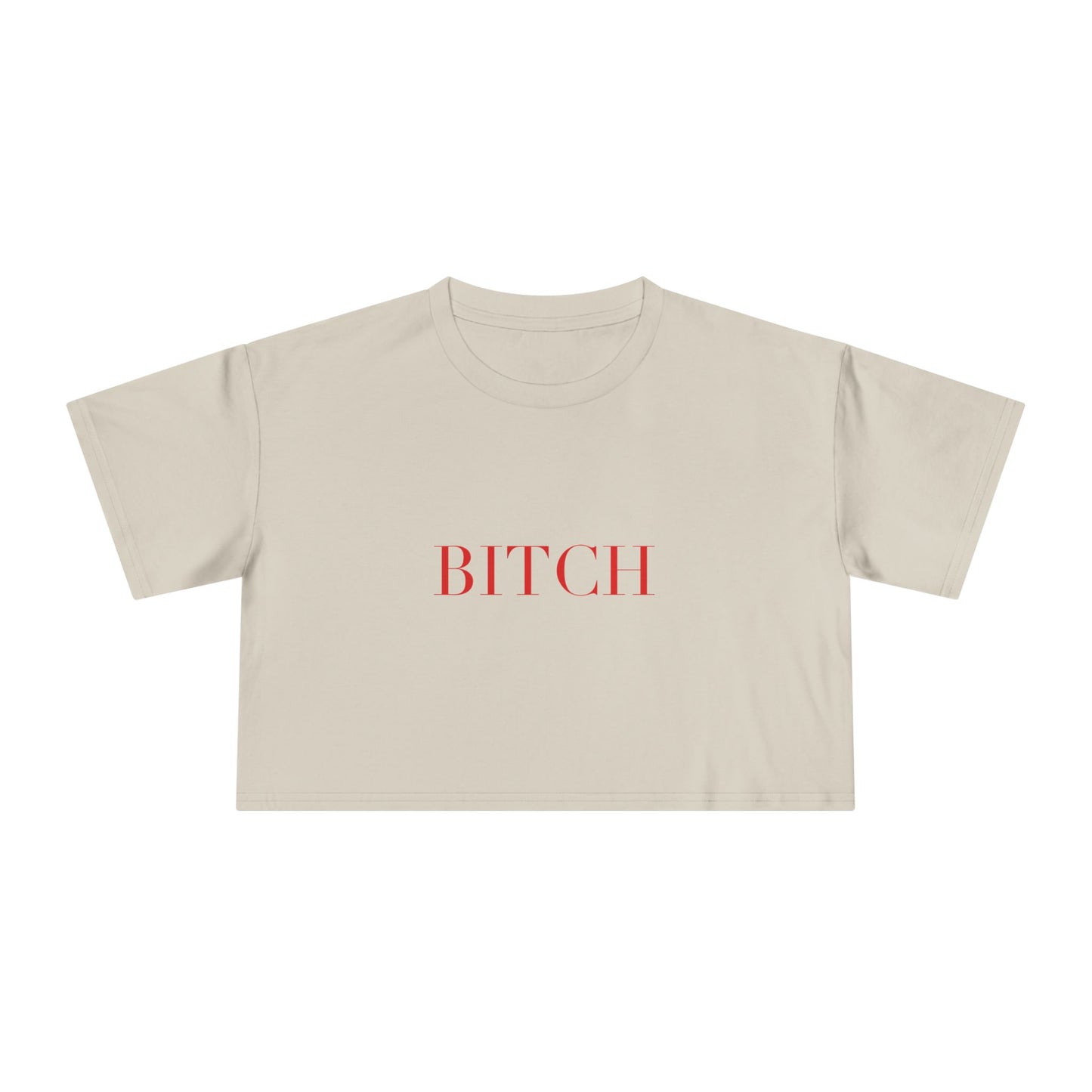 BITCH — Cursive | Crop Tee