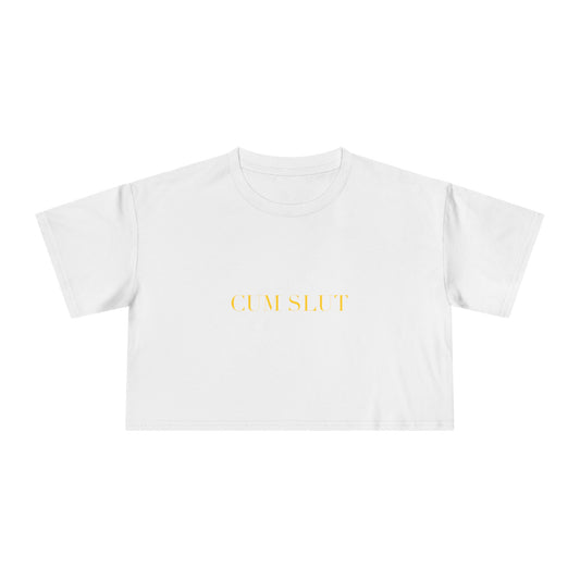 CUM SLUT — Cursive | Crop Tee
