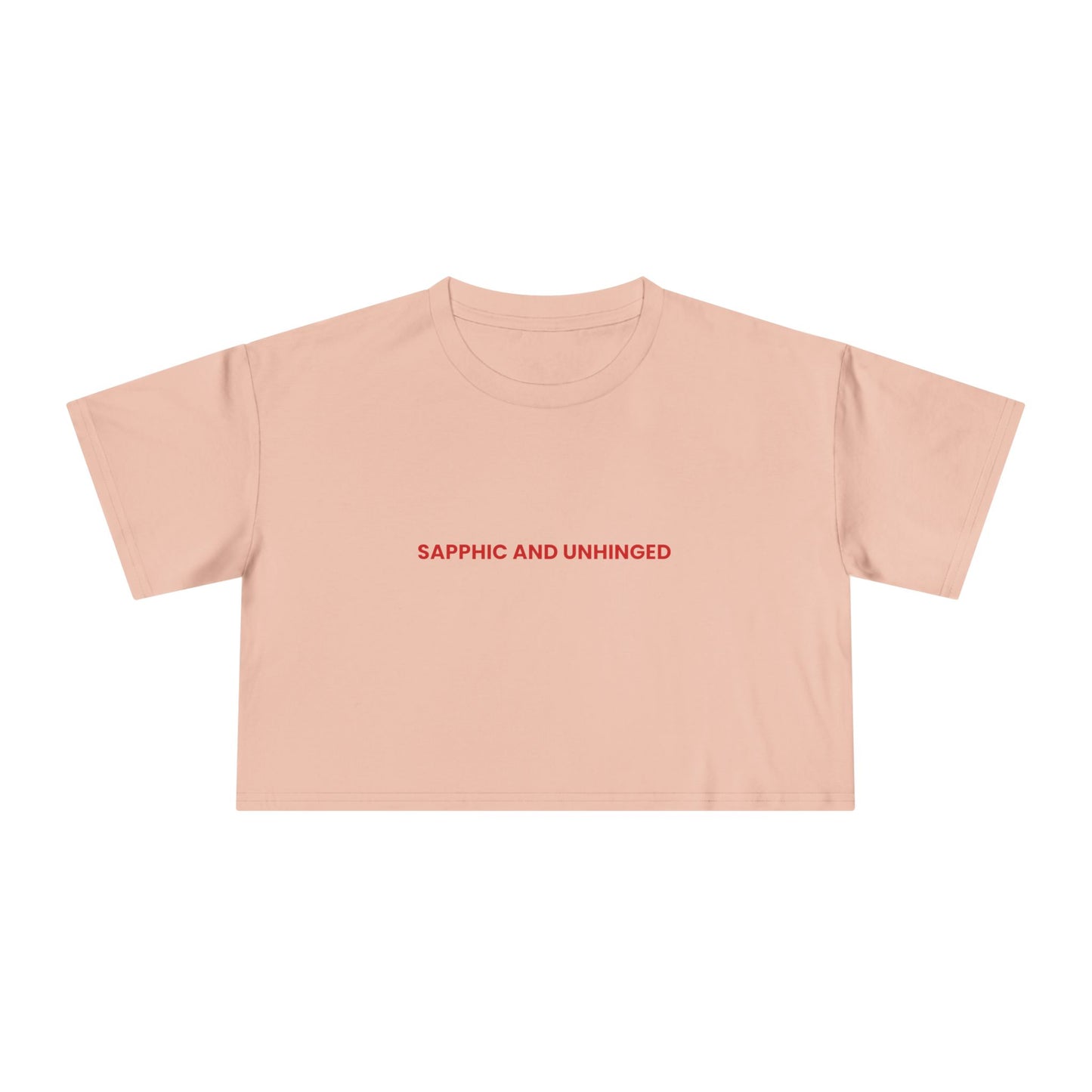 Sapphic and Unhinged — Bold | Women's Crop Tee
