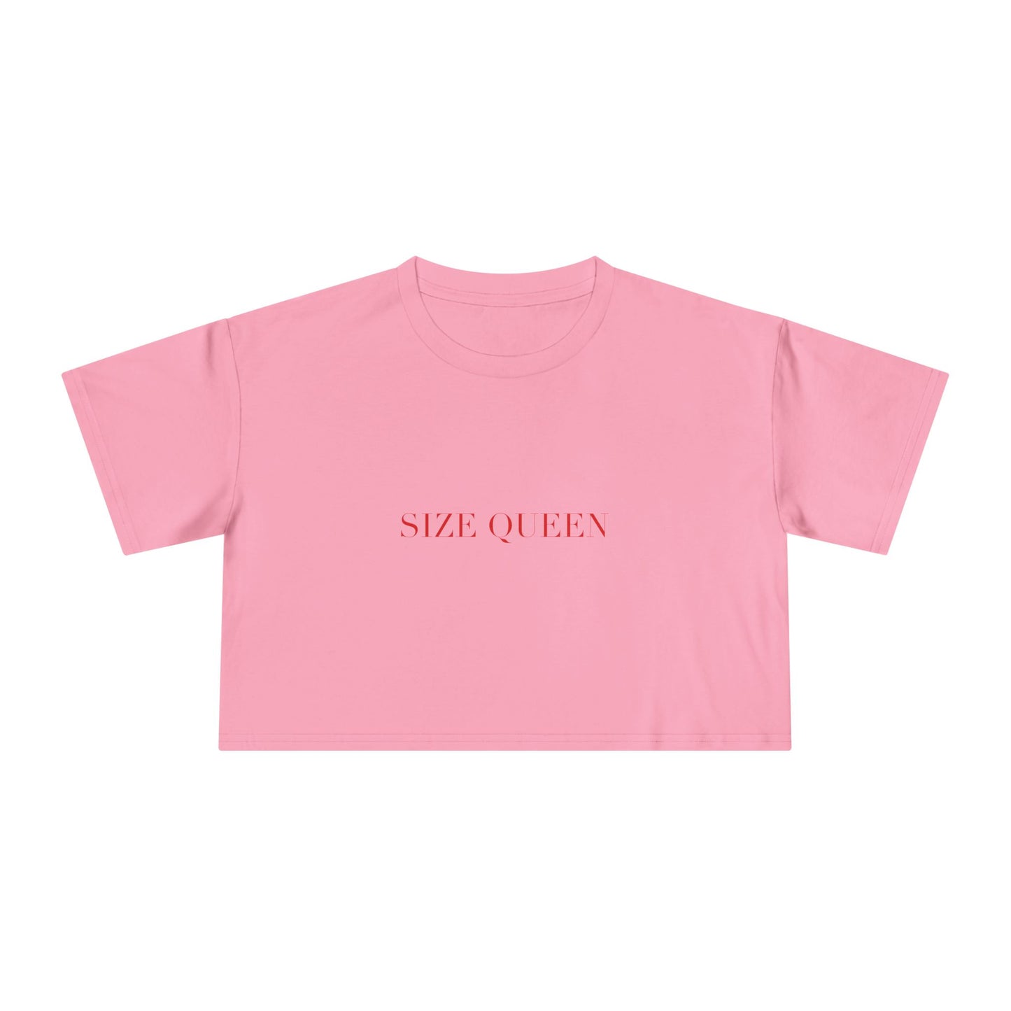 SIZE QUEEN — Cursive | Crop Tee