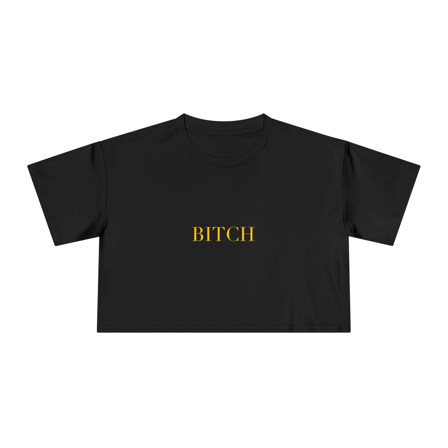BITCH — Cursive | Crop Tee