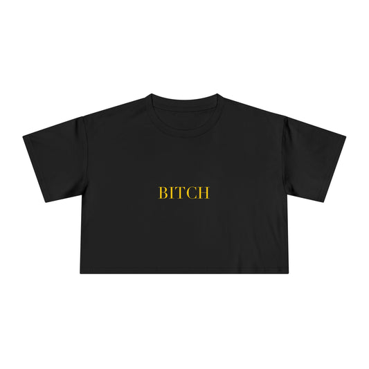 BITCH — Cursive | Crop Tee