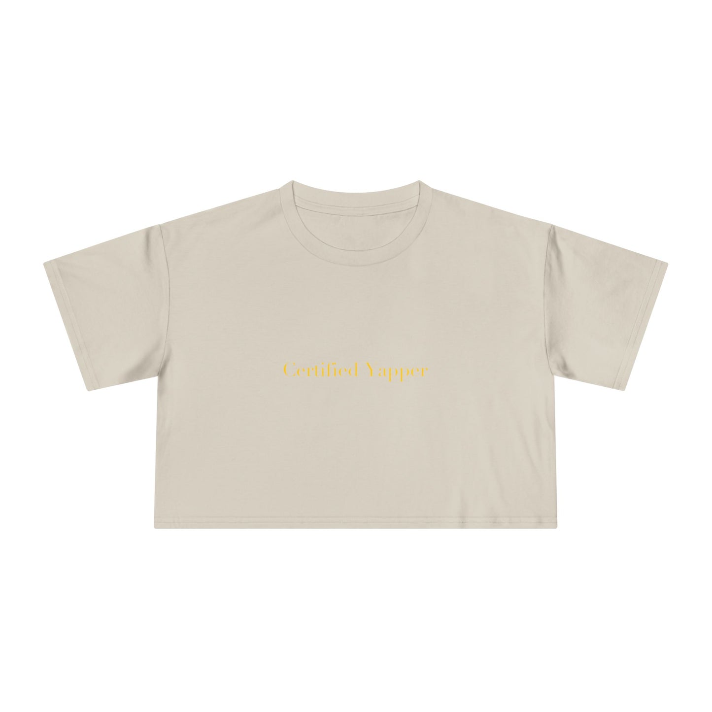 Certified Yapper — Cursive | Crop Tee