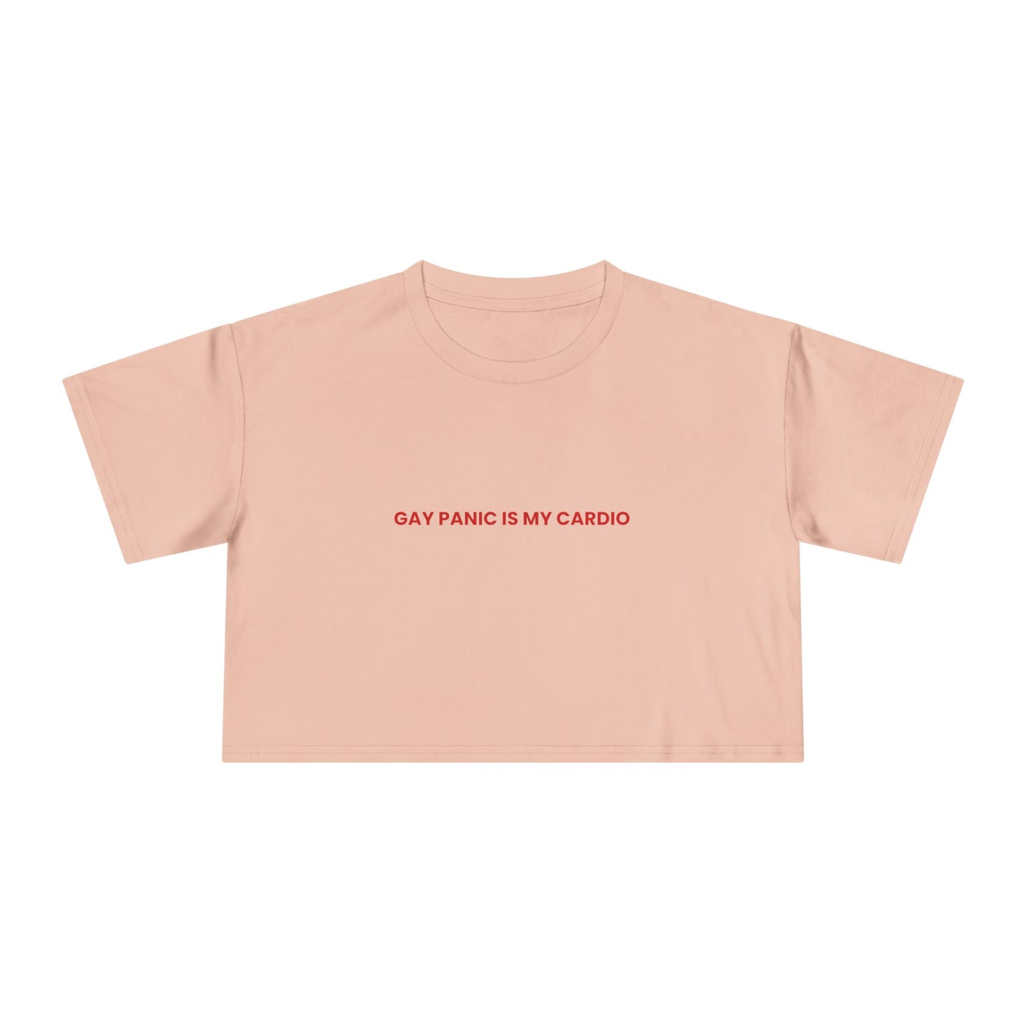 Gay Panic Is My Cardio — Bold | Women's Crop Tee