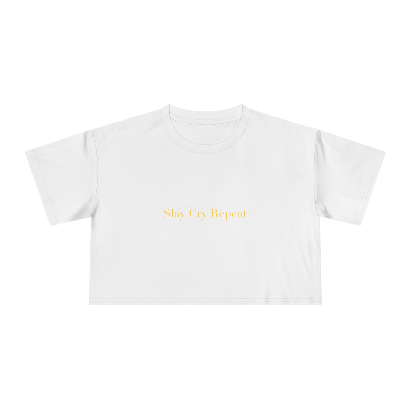 Slay Cry Repeat — Cursive | Crop Tee